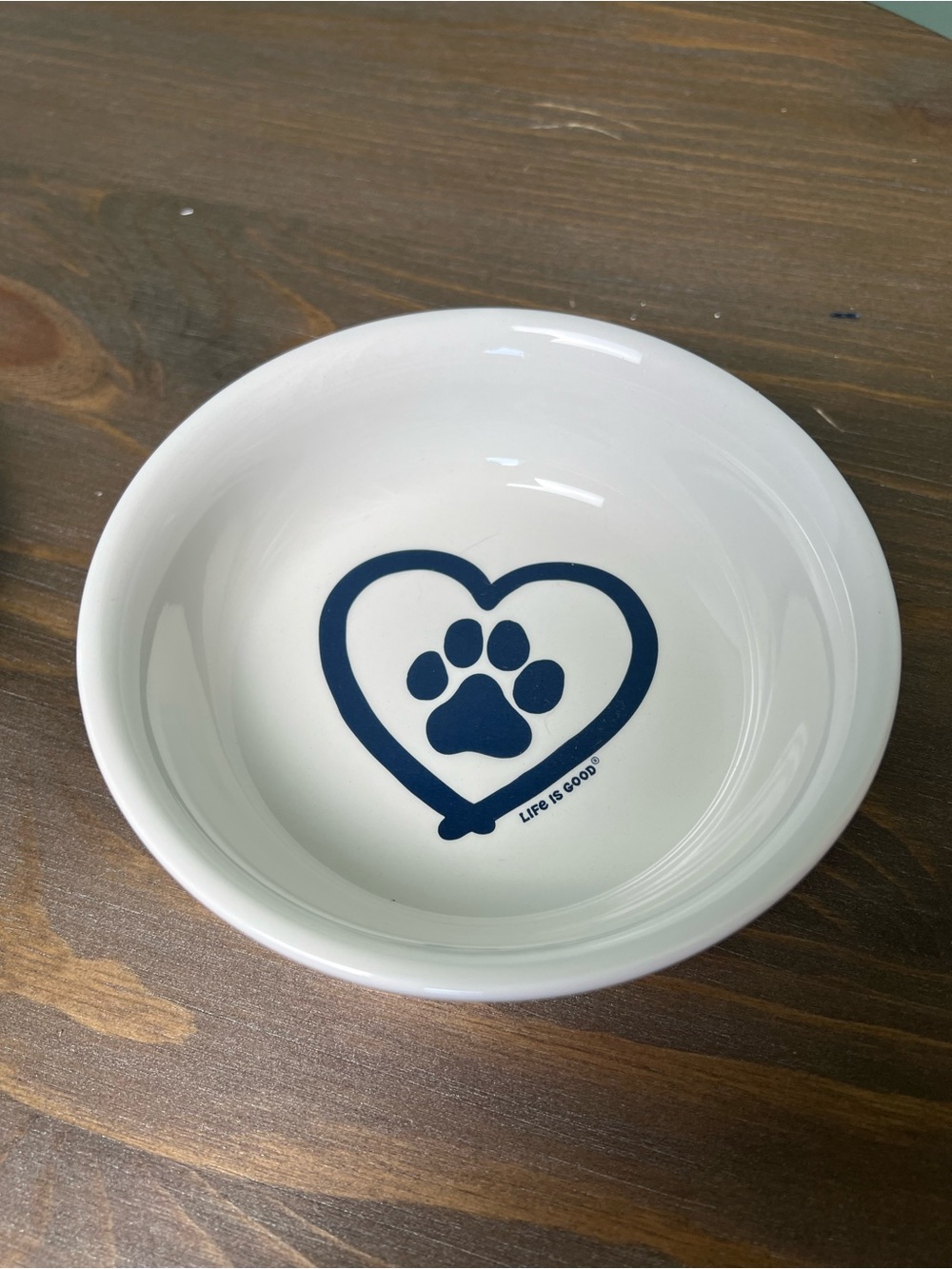 Life Is Good Ceramic Pet Food Water Bowl Set 6” Cat Dog Outdoors Gorpcore - Picture 10 of 13
